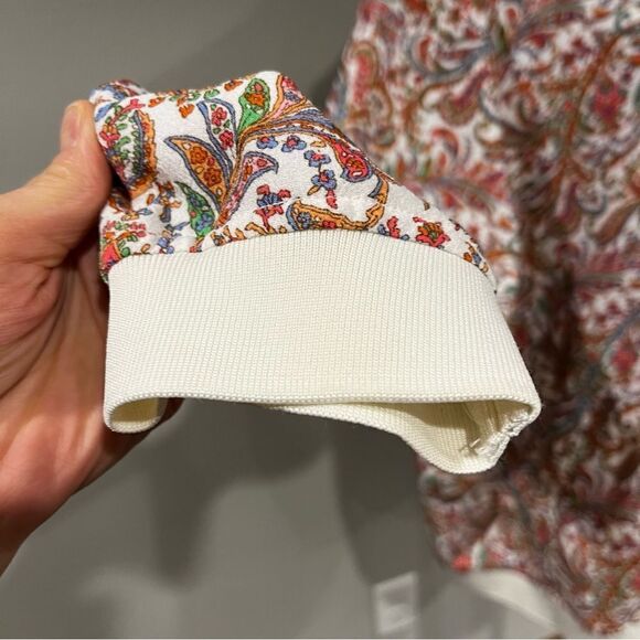 Ruff Hewn plus Size zip up paisley print light sweatshirt - Picture 4 of 14